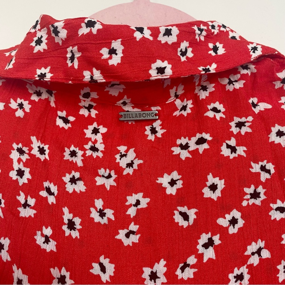 Billabong Red Floral Midi Dress - Picture 7 of 13